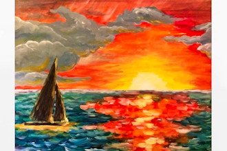Paint Nite: Rosy Sunset Sail
